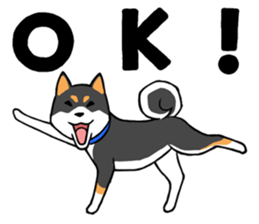Shiba's Feelings red and black sticker #14161022
