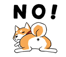 Shiba's Feelings red and black sticker #14161023