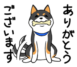 Shiba's Feelings red and black sticker #14161024