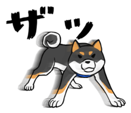 Shiba's Feelings red and black sticker #14161027