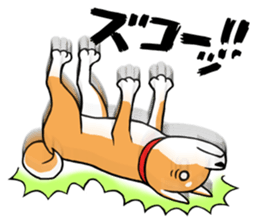 Shiba's Feelings red and black sticker #14161032