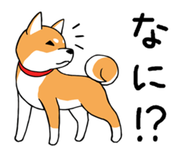 Shiba's Feelings red and black sticker #14161034