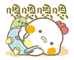 Lazy chick-Chubi and Bean sticker #14161313