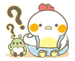 Lazy chick-Chubi and Bean sticker #14161330