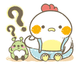 Lazy chick-Chubi and Bean sticker #14161330