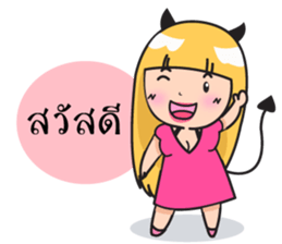 cute devil girl sticker #14161934