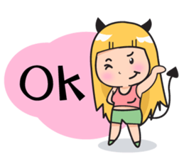cute devil girl sticker #14161936