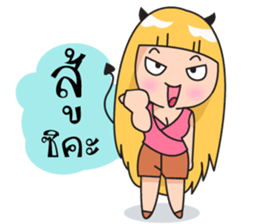 cute devil girl sticker #14161955