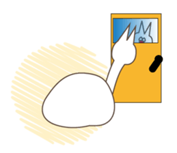 Happiness of the "knob cat", "Michiko"4 sticker #14162090