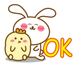 Cute Big Ear Rabbit & Chicken sticker #14162878