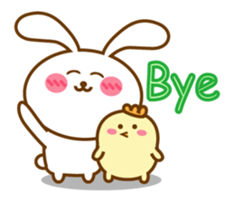 Cute Big Ear Rabbit & Chicken sticker #14162879