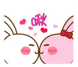 Cute Big Ear Rabbit & Chicken sticker #14162881