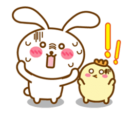 Cute Big Ear Rabbit & Chicken sticker #14162888
