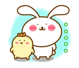 Cute Big Ear Rabbit & Chicken sticker #14162889