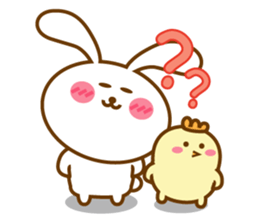 Cute Big Ear Rabbit & Chicken sticker #14162892