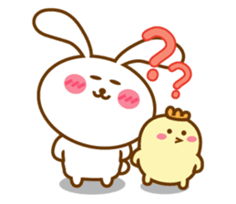 Cute Big Ear Rabbit & Chicken sticker #14162892