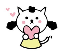 thoughtful cat girl sticker #14163038