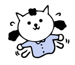 thoughtful cat girl sticker #14163053