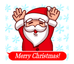 Merry Christmas Sticker! with Santa sticker #14163815