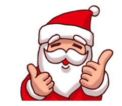 Merry Christmas Sticker! with Santa sticker #14163821