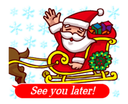 Merry Christmas Sticker! with Santa sticker #14163826