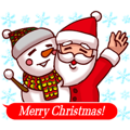 Merry Christmas Sticker! with Santa