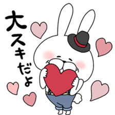 Lover rabbits for boy friend. sticker #14163954
