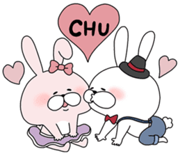 Lover rabbits for boy friend. sticker #14163959