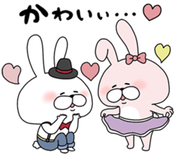 Lover rabbits for boy friend. sticker #14163962