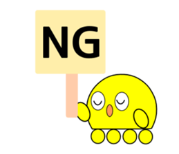 Chicken(squid) and chick(octopus) sticker #14164353