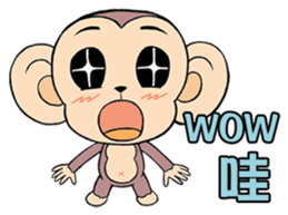 Lovely monkey Q-Ji(2) sticker #14164915