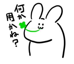 rabbit & clover sticker #14166375