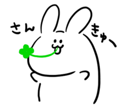 rabbit & clover sticker #14166377