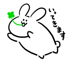 rabbit & clover sticker #14166379