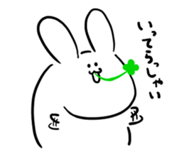 rabbit & clover sticker #14166381