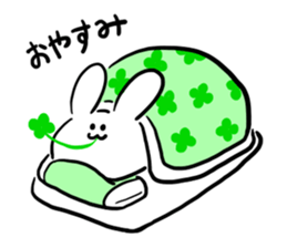 rabbit & clover sticker #14166384
