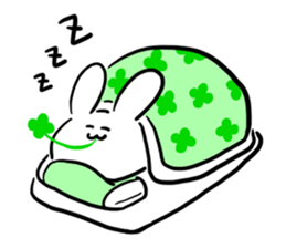 rabbit & clover sticker #14166385