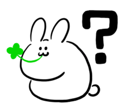 rabbit & clover sticker #14166388