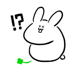 rabbit & clover sticker #14166389