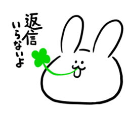 rabbit & clover sticker #14166391