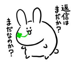 rabbit & clover sticker #14166392