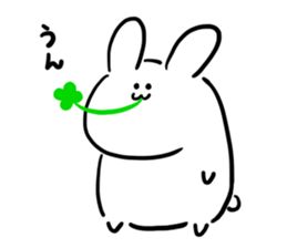 rabbit & clover sticker #14166394