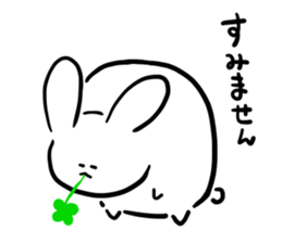 rabbit & clover sticker #14166395