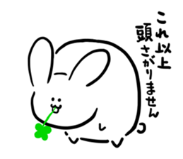 rabbit & clover sticker #14166396