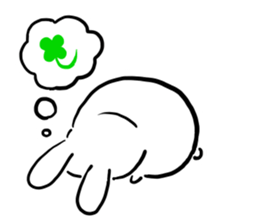 rabbit & clover sticker #14166398