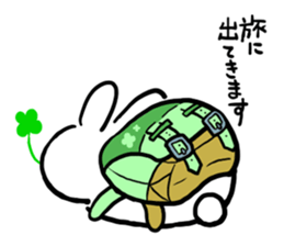 rabbit & clover sticker #14166405