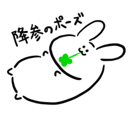 rabbit & clover sticker #14166406