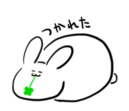 rabbit & clover sticker #14166407
