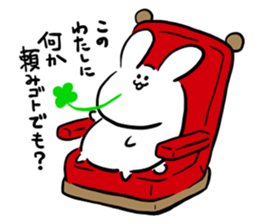 rabbit & clover sticker #14166410