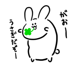 rabbit & clover sticker #14166413